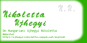 nikoletta ujhegyi business card